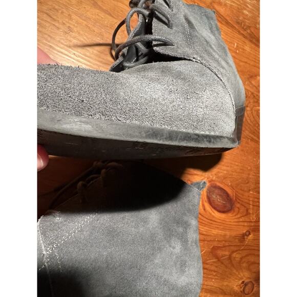 Vionic Andi Gray Suede Lace Up Ankle Booties Size 7.5 - Picture 8 of 13